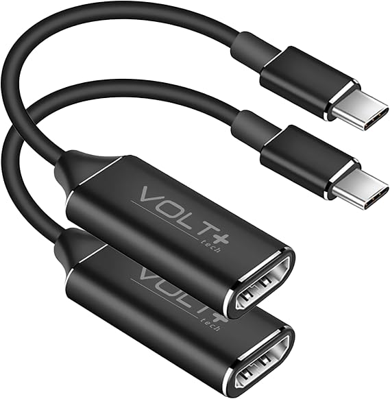 PRO HDMI 8K/4k [2Pack] Adapter Compatible with Samsung Galaxy C7 Pro USB Type-C/Thunderbolt 3/4 Converter Smart Full Digital 4320p @60Hz Display