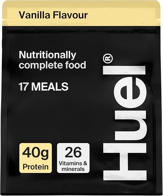 Huel Black Edition | 17 Meals 40g Protein | Vanilla | 17 Servings | 8g Fibre | 27 Vitamins and Minerals | Gluten Free | Nutritionally Complete Meal Replacement