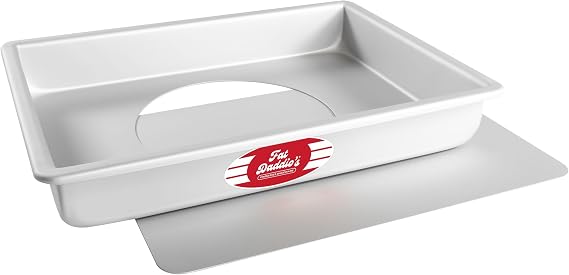 Fat Daddio's POBCC-9132 Anodized Aluminum Sheet Cake Pan with Removable Bottom, 9 x 13 x 2 inch