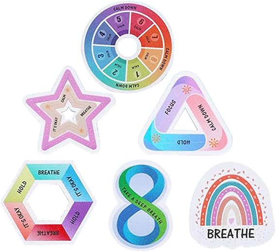 CRAFTHROU 6pcs Stress Accessory Decompression Stickers with Tactile Surface Made of Pvc and Peva Film, Safe and Reliable for DIY Notebook and Computer Use to Calm Anxiety