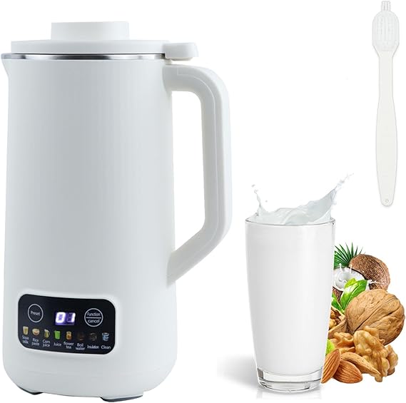 Nut Milk Maker Machine, 20 Oz Automatic Nut Milk Maker, Oat Milk Maker, Soy Milk Maker with Delay Start/Keep Warm/Self-Cleaning/Free Filtering (B)