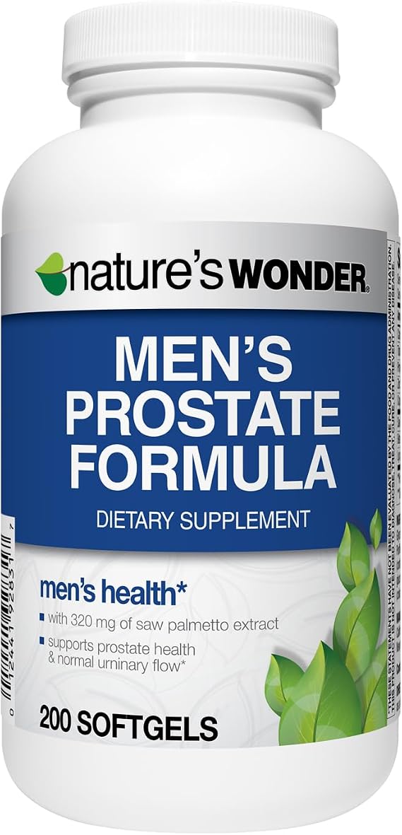 Nature's Wonder Men's Prostate Formula with Saw Palmetto, 200 Softgels