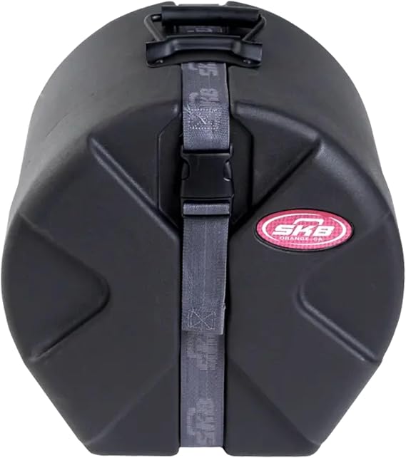 SKB 8" x 10" Tom Case with Padded Interior, D-Shaped Drum Design, and Molded in Feet for Upright Positioning and Stability, Black | Rugged hard shell, guards hoops and heads in transit, stacks securely, gig and tour ready, trusted band gear protection