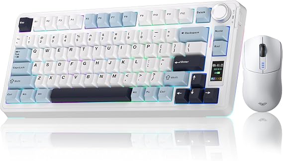 AULA Wireless Keyboard and Mouse Combo, S75 Pro Mechanical Keyboard+SC580 Wireless Mouse