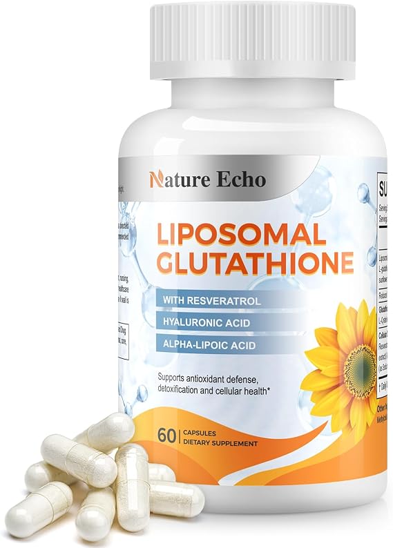 Liposomal Glutathione 1200mg, Ultra High Absorption, Antioxidant Supplement | Triple-Action Antioxidant for Cellular Defense, Skin Brightening, Immune Support & Liver Detox - Vegan Non-GMO, 60 Capsules