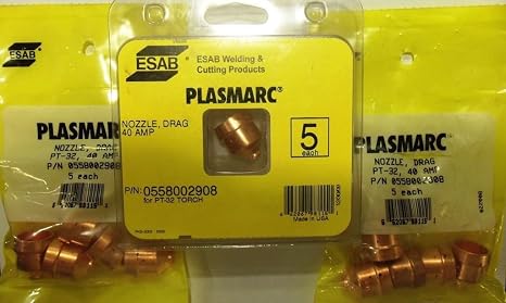 ESAB Model 0558002908 40 Amp Nozzle for PT-32 Plasma Torch