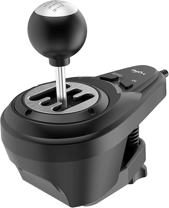PXN A7 Racing wheel Shifter gaming steering wheel Shifter, 6 +1 Shifter Metal disk with Handbrake Button and Shift Button High Low Gear Universal Shifter for PS3/PS4/PS5 /PC (PXN-A7)