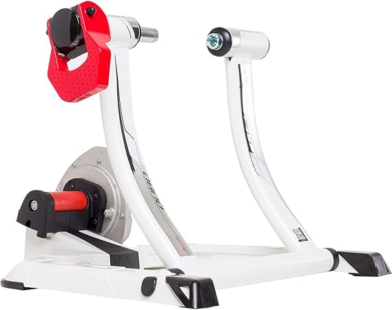 Elite Unisex - Adult Roller Trainer Cubo Power Fluid 2012/2013 Exercise Bike, Silver/White, One Size
