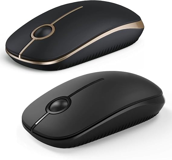 VssoPlor Wireless Mouse, 2.4G Slim Portable Computer Mice with Nano Receiver for Notebook, PC, Laptop, Computer