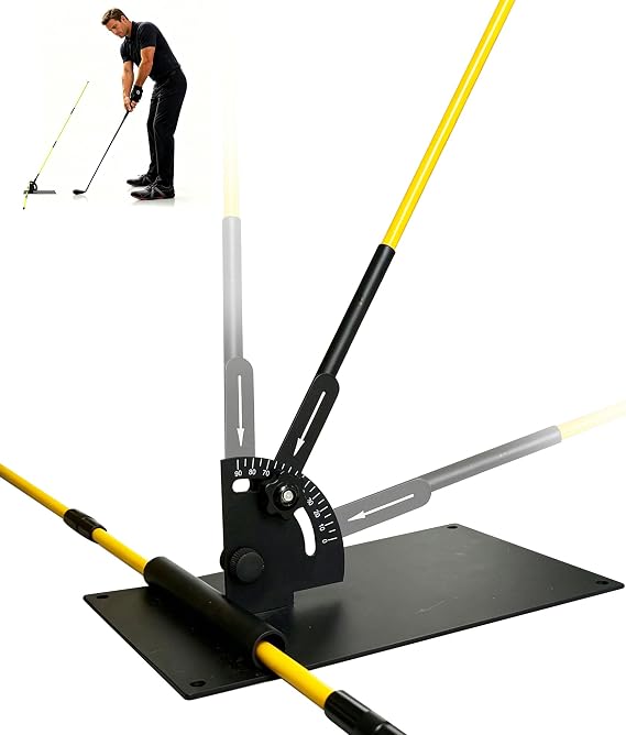 Golf Alignment Sticks - Golf Sticks Alignment Holder Plate, Golf Alignment Rods Aid for Aiming, Putting, Full Swing Trainer, Posture Corrector Golf Training aid