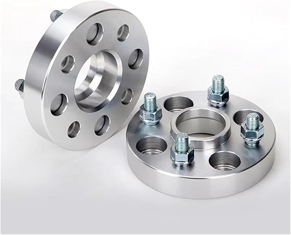 Car Wheel Spacers For CHEVROLET For Aveo For Lova For Activ For Beat For Onix For Spark GT 2Pieces 20/25/30mm PCD 4x100 CB 56.6mm Wheel Spacer Adapter Wheel Spacer Adapters(2Piece 20mm Silver)