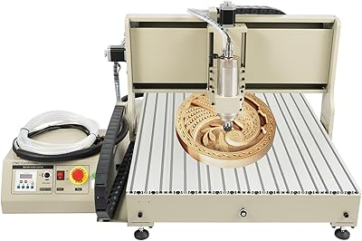 4 Axis USB CNC 6090 Router Kit, Control System  1500W VFD Water-Cooling Spindle Motor Engraving MillDrilling Machine with Controller for Plastic Acrylic PCB PVC Carving Drilling