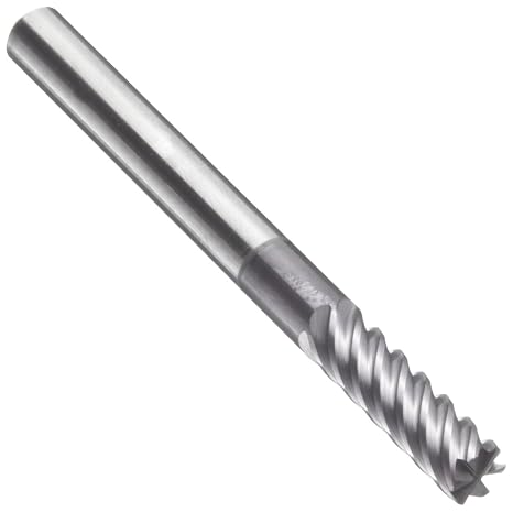 CCMG45 Carbide Square Nose End Mill, nACo Monolayer Finish, Finishing Cut, 45 Deg Helix, 6 Flutes, 4" Overall Length, 0.7500" Cutting Diameter, 0.75" Shank Diameter