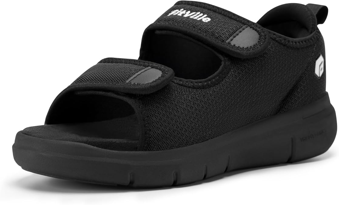 FitVille Mens Wide Width Diabetic Sandals