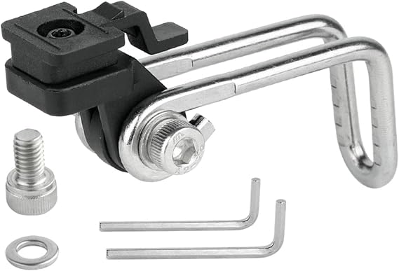 Bicycle Headlight Bracket Fork Mount Clamp Head Light Support Parts Lamp Stand Bike Flashlight Holder for Road Bikes, Cycling
