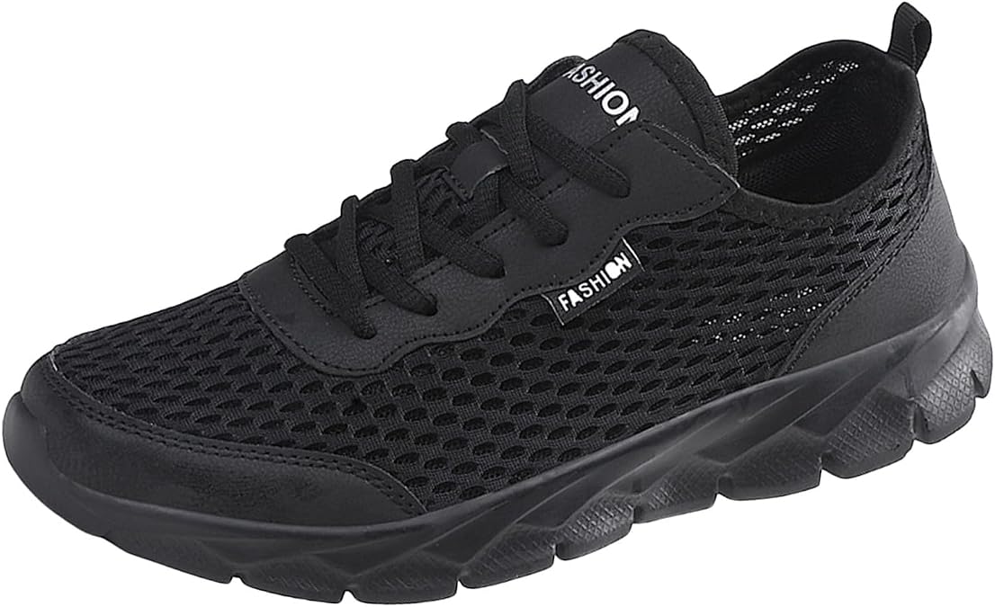 Men Lightweight Breathable Mesh Shoes Running Shoes Mesh Shoes Lace Up Large Size Casual Sneakers Mens Sneaker Shoes Casual