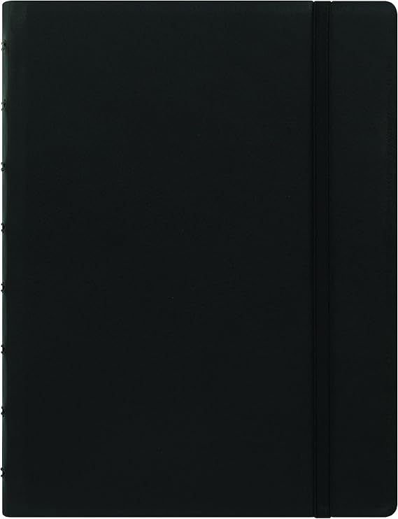 Filofax Refillable Notebook, A5 Size, Classic Pastels Collection, Dotted Paper, 8.25" x 5.75", Black (B115083U)