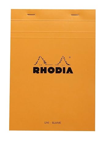 Rhodia Notepad, No16 A5, Plain Blank - Orange
