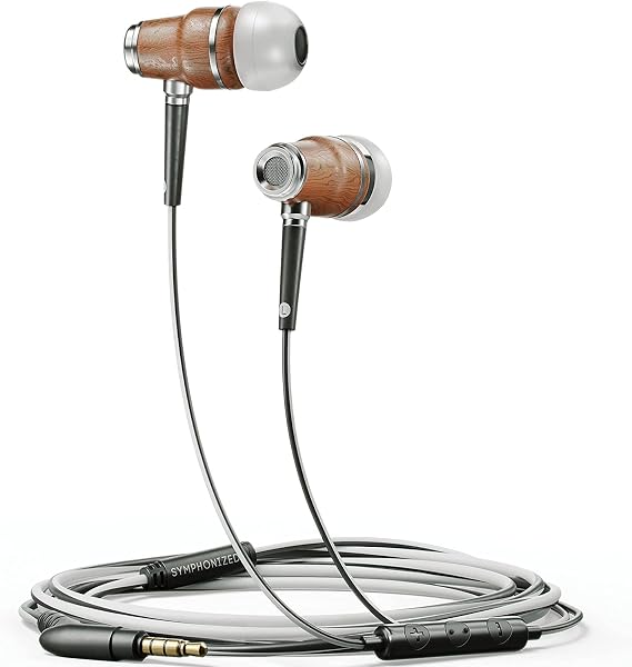 NRG 3.0 In-Ear Wood Headphones - Red and Gray