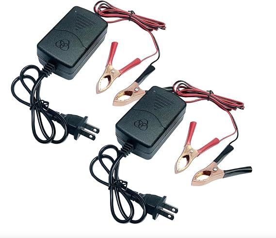 Car Battery Charger 12V 1A Battery Charger Maintainer Trickle Charger for Boats Motorcycles ATVs Riding Mowers & Car Truck SUV RV 1Pcs (2)