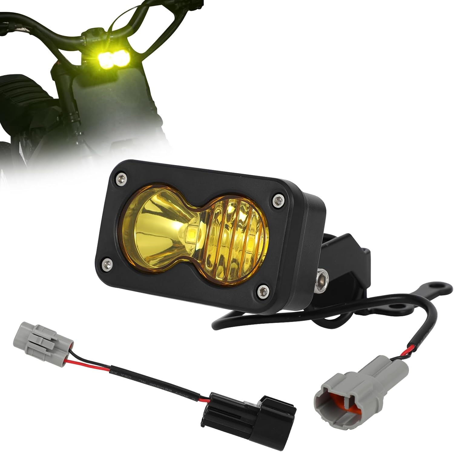 Motorcycle Headlights Dirt Bike Head Lights for Surron Light Bee XS Talaria Sting R MX4 MX3,Yellow Light