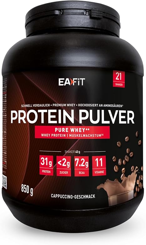 Protein Powder Cappuccino 850 g - Whey Protein Isolate - Muscle Building & Strength Premium high dose protein powder - protein powder with