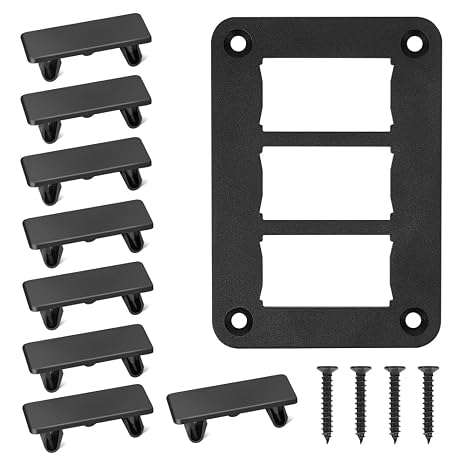 8Pcs Rocker Switches Cover and 1Pcs 3Way Rocker Switch Panel
