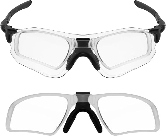 Mryok Insert Lens Carrier & Nose Pads for Oakley EV-Zero Sunglasses - Clear