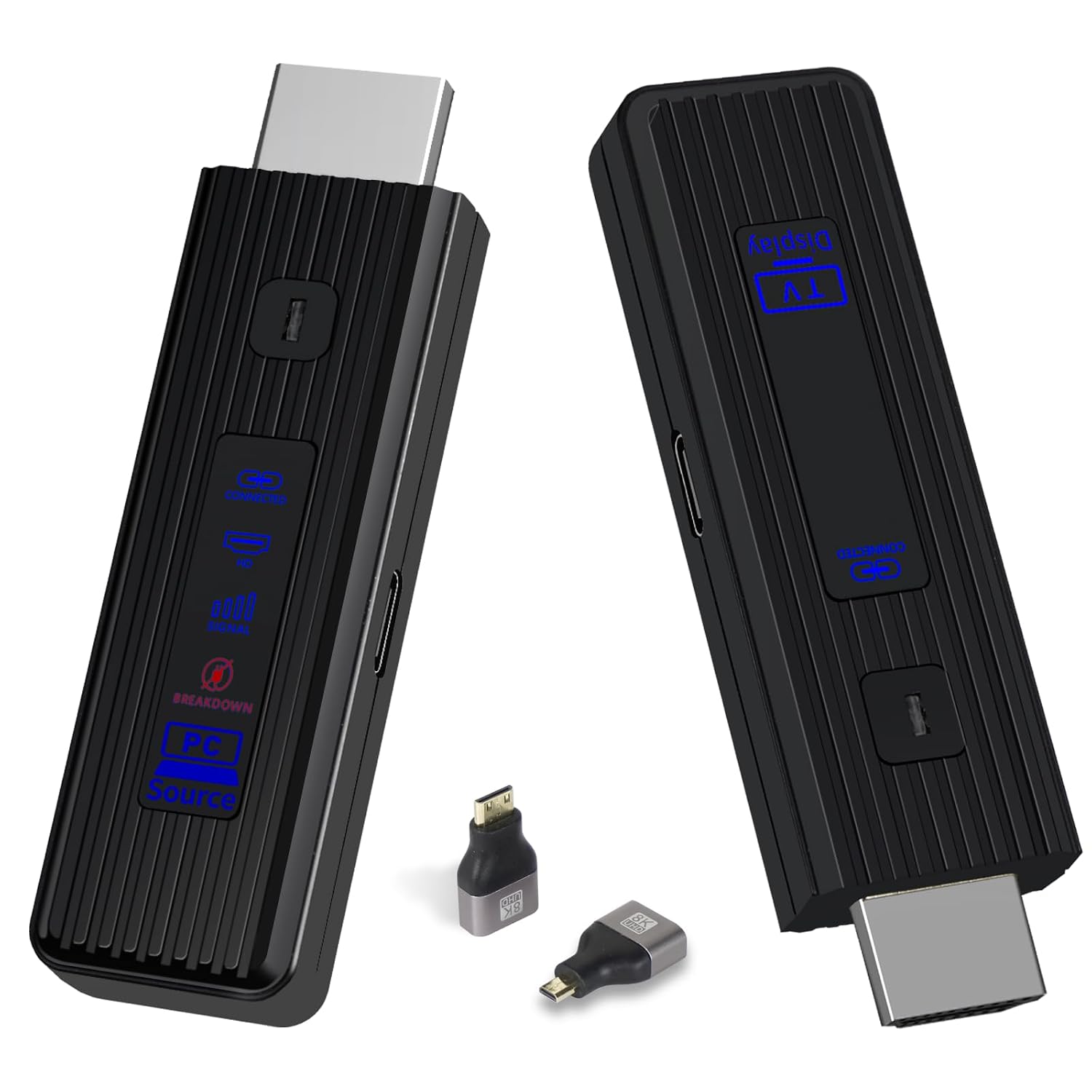 Wireless HDMI Transmitter and ReceiverExtender 150ft, Plug and Play, 5.8G1080P, Transmit PCLaptopTV-Box Video to TVMonitorProjector for Home, Office, Outdoor Without WiFiAppBluetooth