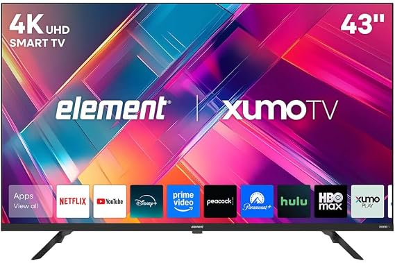 Element E550AE43CG 43 inch Class Revolution Series 4K UHD HDR LED Smart Xumo TV