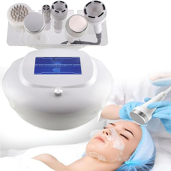 80K Cavitation Shape Machine, Body Shaping Slimming Machine with 6 Massage Head, Body Sculpting Anti-Cellulite Lifting Beauty Device, for Skin Care Facial Lifting Fat Burning