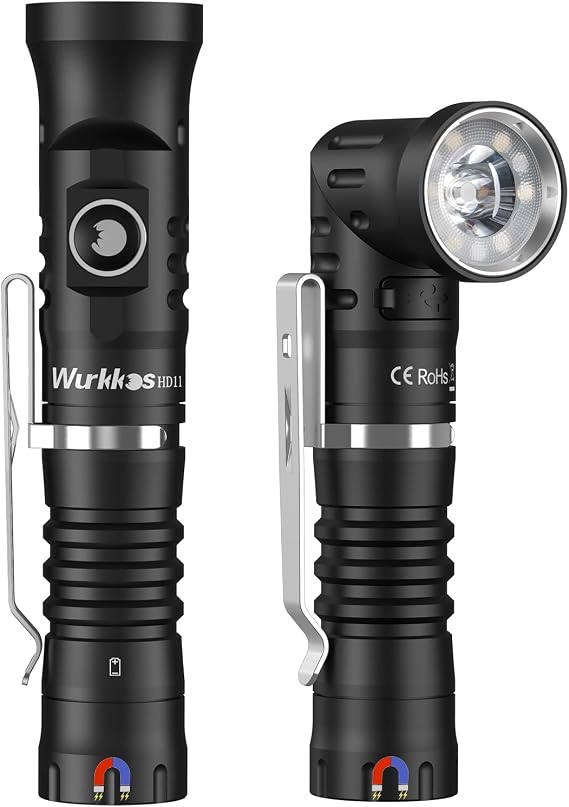 Wurkkos DL02 Tauchlampe, 3000 Lumen Tauchen Taschenlampe wiederaufladbar, IPX8 Wasserdicht, Superhell LED Unterwasser Taschenlampe mit Betriebsanzeige fur Unterwasser Tiefseehohle bei Nacht
