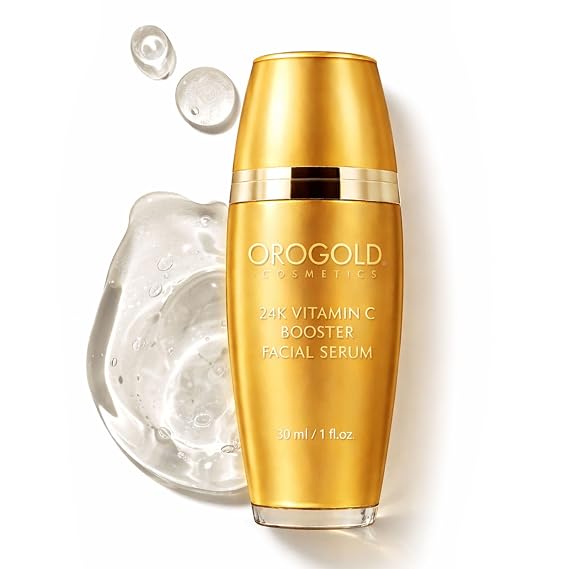 OROGOLD 24K Vitamin C Facial Serum - with Gold & Vitamin E - 1 Fl Oz | OROGOLD Exclusive - Addresses Fine Lines & Wrinkles - Lightweight - Non-Greasy - Absorbs Quickly