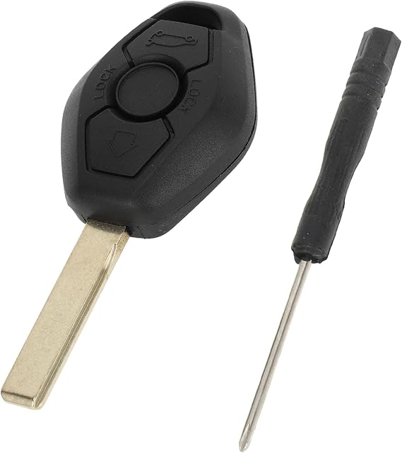 Key Shell Case for BMW E39 E46 E60 E90 1 3 5 7 Series X5 X3 Z3 Z4 Keyless Entry Remote Key Fob Replacement Case 3 Buttons