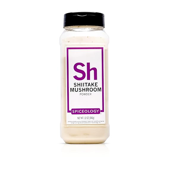 Spiceology - Shiitake Mushroom Powder - Mushroom Powder For Cooking - Dried Ground Shiitake Mushrooms - Umami Seasonings - Spices and Seasonings - 12 oz | Mushroom Powder For Cooking - Dried Ground Shiitake Mushrooms - Umami Seasoning