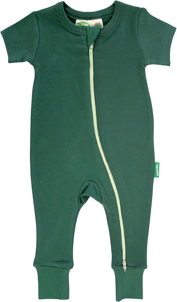 PARADE Organic Essentials '2-Way' Zip Romper - Short Sleeve