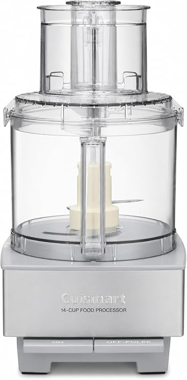 Cuisinart Food Processor 14-Cup Vegetable Chopper for Mincing, Dicing, Shredding, Puree & Kneading Dough, Light Gray Stainless Steel, DFP-14CGRY