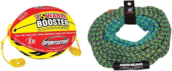 Sportsstuff Booster Ball, Towable Tube Rope Performance Ball Dimensions inflated (38in x 28in) deflated (45in x 36in)