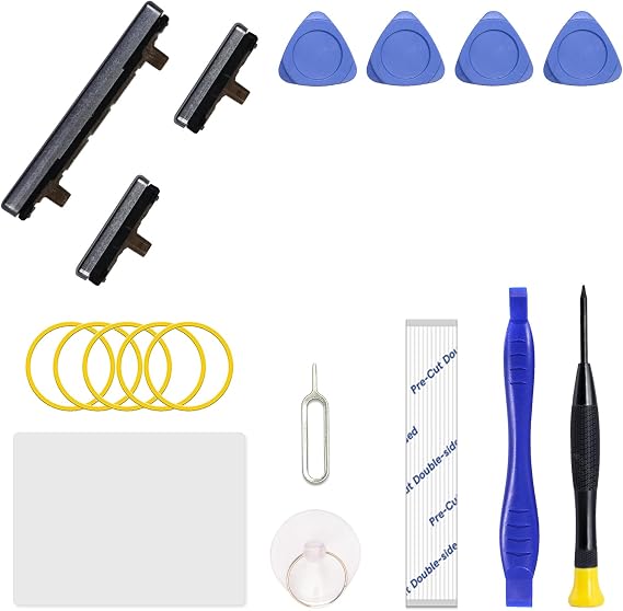 Power On Off Volume Button Key Replacement for Galaxy Note 8 Repair Part, with Toolkit (Gray)