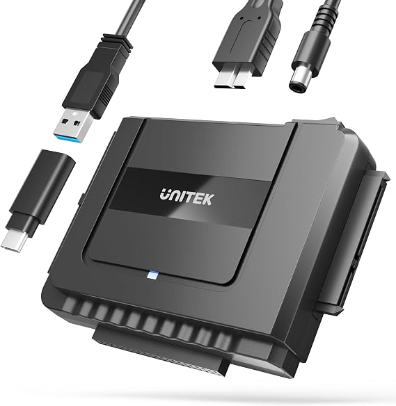 Unitek USB A/C IDE/SATA Adapter, Dual-Drive for 2.5/3.5" HDD/SSD, 5Gbps