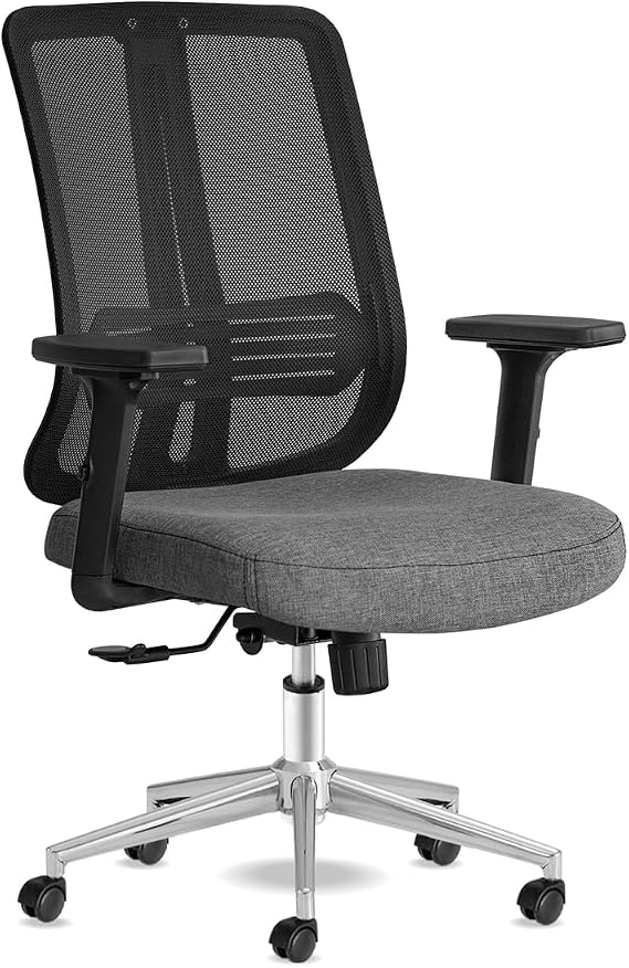 Spark Ofis Sandalyesi Ergonomik Sırt Destekli Çalışma Koltuğu Başlıksız File Sırt (Siyah Krom)