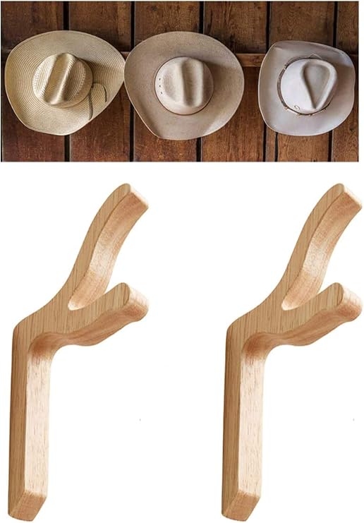 Hat Holder, Cowboy Hat Holder, Wall Mount Hat Rack, Motorcycle Helmet Holder, Cowboy Hat Rack, Hat Organizer, Hat Wall Mount, Hard Hats Hook, Cowboy Hat Display & Storage Hanger - No Hat, 2-Pcs