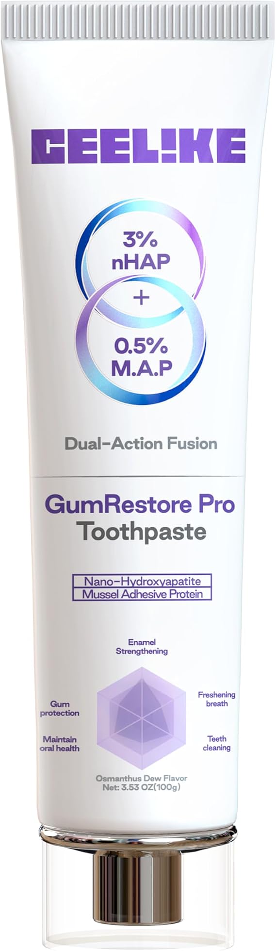 Gum Care Toothpaste, 3% Nano Hydroxyapatite (nHAP) + 0.5% Mussel Adhesive Protein, Dual-Action Enamel & Gum Support Toothpaste, Osmanthus Dew Flavor, Sensitive Daily (1)