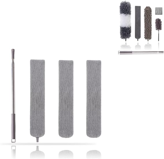 Retractable Gap Dust Cleaner & Microfiber Duster Kit (6pcs)