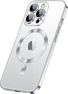 Case for iPhone 1616 Plus16 Pro16 Pro Max, Magnetic Clear [Compatible with MagSafe] [Military Grade Drop Protection] Full Camera Lens Protector Luxury Plating Soft Case