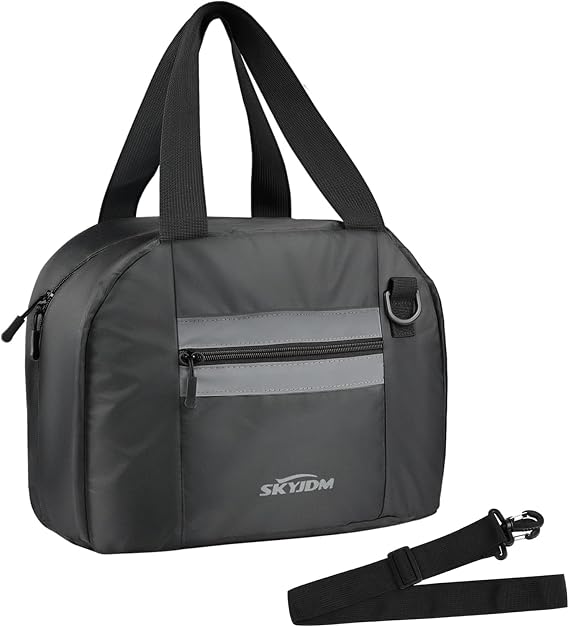 Motorcycle Helmet Bag, 16L Moto Helmet Bag with Pocket & Strap,Waterproof Powersports Storage Bags with Soft Rubber Zips & Reflective Strip, Not Suitable for Peaked or Angular Helmet, Small