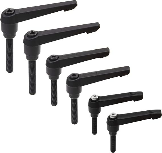 6Pcs Male Thread Adjustable Handle Machine Knobs Clamping Lever Handle Stud M6 M8 M10