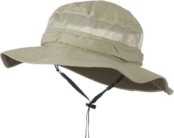 Juniper UV 50+ Side Mesh Talson Bucket Hat - Khaki (XL-2XL)