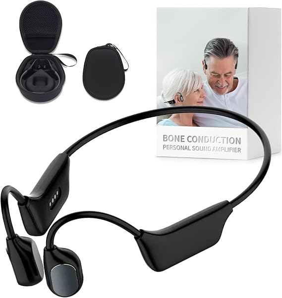 Bone Conduction Smart Bluetooth Earphones, Personal Wireless Headphones | Ultra Lightweight 22g, Up to 10-Hour Battery, Bone Conduction Headphones Bluetooth Amplifier, Bone Conduction Hearing Aids
