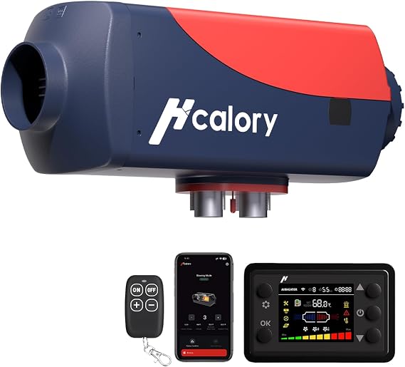 5KW Diesel Heater, 10L HBU1S Parking Diesel Air Heater Fast Heating 12/24V with Bluetooth App Control, Automatic Start and Stop, Multiple Timed Settings, Altitude Mode for RV Garage 2025 Upgraded